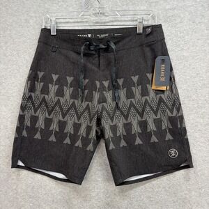 Roark Board‎ Shorts Men 28 Grey Aztec Tribal The Passage Surf Beach Tropical NEW